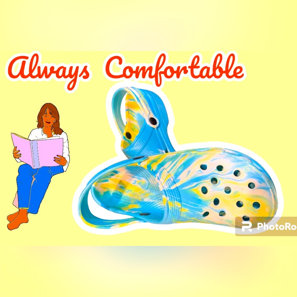 BLUE AND YELLOW CROCS🦋🐣